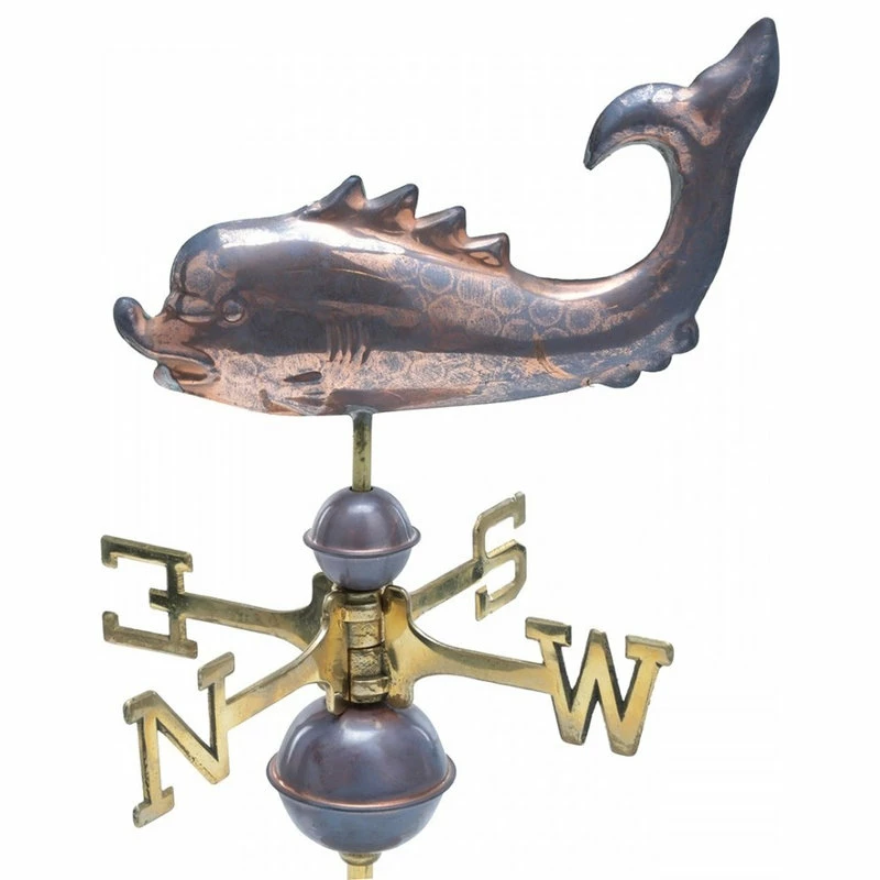 Renovators Supply Manufacturing Weathervane Polished Solid Copper Whale Desktop | - Image 3
