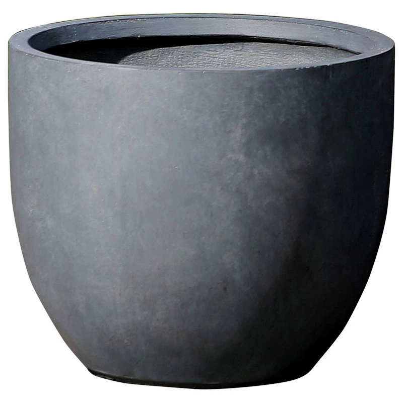 Luxen Home Round Stone Finish Planter (Large)