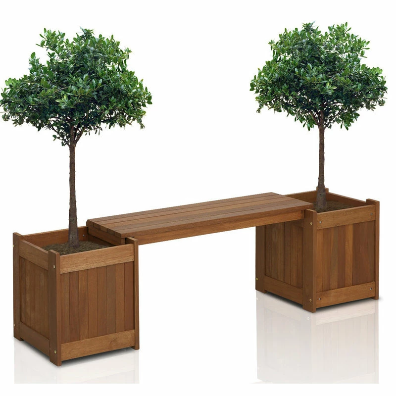 Furinno Tioman Hardwood Planter Box, Teak Oil - Image 4