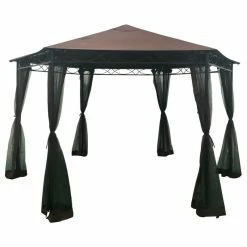 GDFStudio GDF Studio Olivia Outdoor 10' 5"x10' 5" Water Resistant Fabric And Steel Gazebo