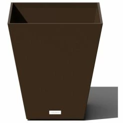 Veradek Nobleton Square Planter, Espresso, 18"