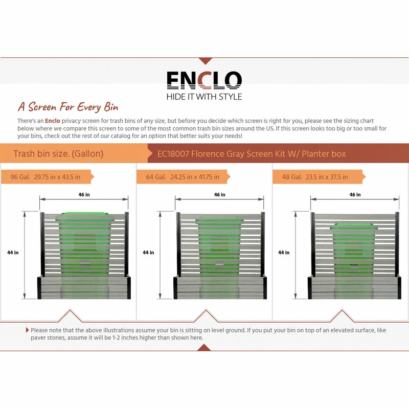 Enclo Privacy Screens 4ft Florence Freestanding WoodTek Vinyl Screen And Planter Box (Ash) - Image 11