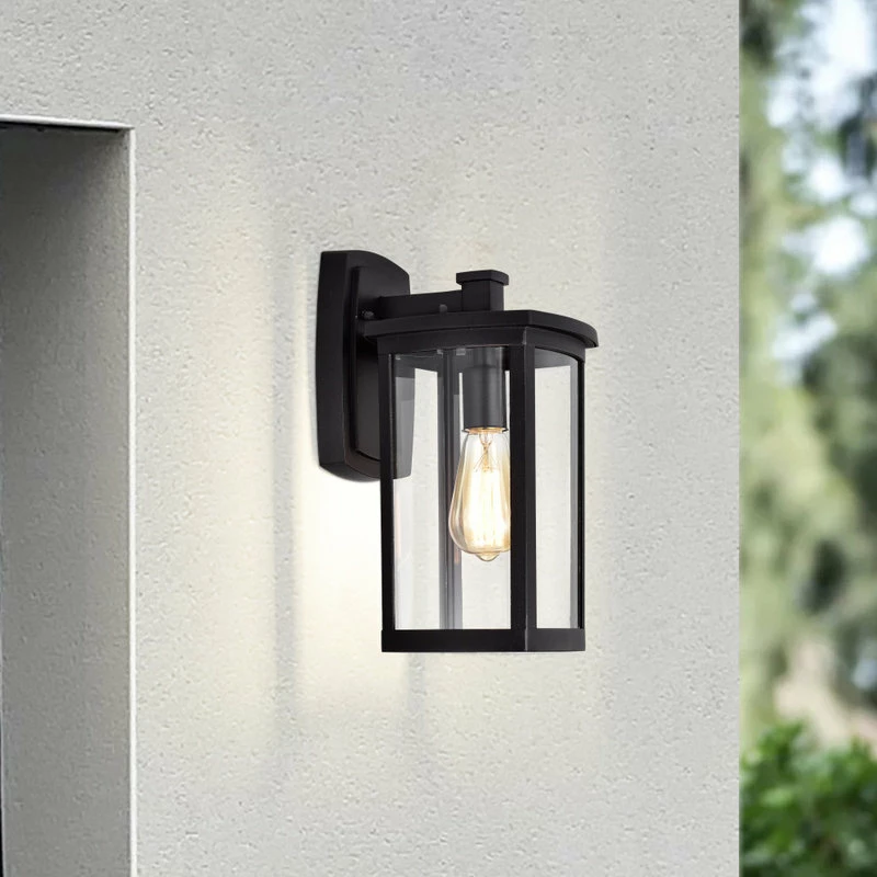CHLOE Lighting, Inc. CHLOE Lighting QUILL Transitional 1-Light Textured Black Outdoor Wall Sconce - Image 11