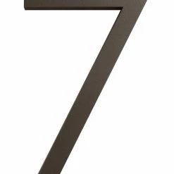 Moderndwellnumbers Modern Font House Number, Bronze, 6", Number 7, Modern Font