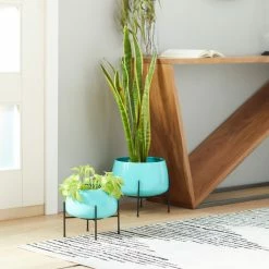 Brimfield & May Modern Teal Metal Planter 51973 17 Brimfield & May Modern Teal Metal Planter 51973 -EZ Vane Shop ee11a4a4033f3b13 7951 w800 h800 b0 p0