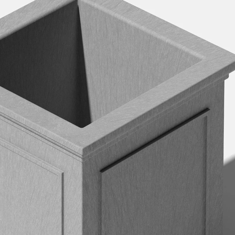 Veradek Brixton Cube Planter, 20", Gray - Image 5