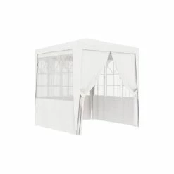 Vida XL International B.V. VidaXL Professional Party Tent With Side Walls 8.2'x8.2' White 0.3 Oz/ft²