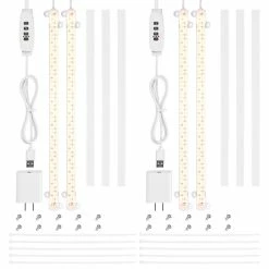 Yescom LED Grow Light Strips Full Spectrum Lamp For Indoor Plants Flower 2 Strips 2