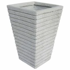 GDFStudio GDF Studio Hedy Square Lightweight Concrete Garden Decorative Urn Planter, Antiq