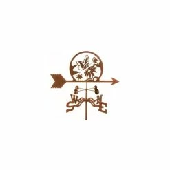 EZ Vane LLC Butterfly And Flower Weathervane With 4 Sided Mount