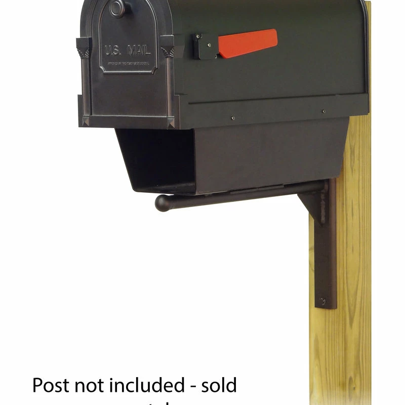 Special Lite Products Company Savannah Mailbox With Newspaper Tube & Ashley Front Mailbox Mounting Bracket - Image 2