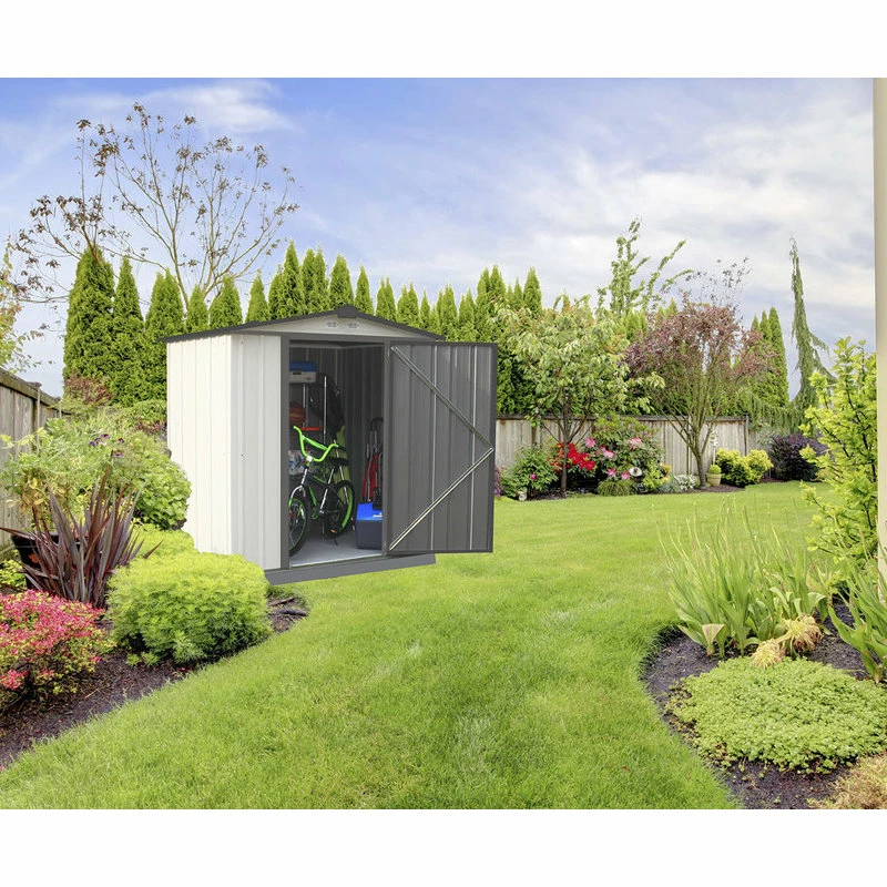 ShelterLogic Arrow Storage Products Galvanized Low Gable Steel 6'x5' Shed, Charcoal - Image 3