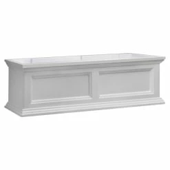 Mayne - Outdoor Products Of Distinction Mayne Fairfield 3ft Traditional Plastic Window Box In White