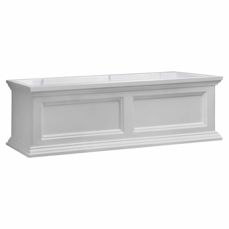 Mayne - Outdoor Products Of Distinction Mayne Fairfield 3ft Traditional Plastic Window Box In White