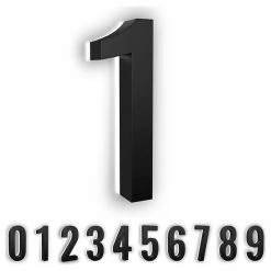 Modern Lights 5 In ABS Backlit LED Floating Address Number, Up-Scale Modern Look LumaNumbers,
