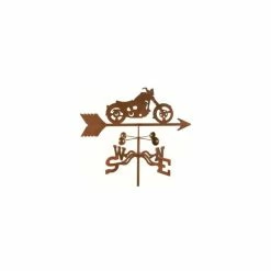 EZ Vane LLC Classic Motorcycle Weathervane With Garden Mount