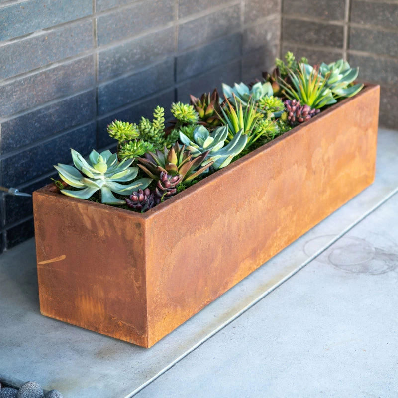 Veradek Metallic Series Corten Steel Window Box Planter, 36" - Image 9
