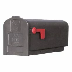 Solar Group Gibraltar PL10B0201 Parson Rural Mailbox, Polypropylene, Black