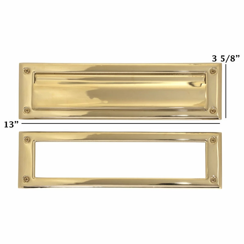 BRASS Accents, Inc. Mail Slot 3-5/8"x13", PVD Polished Brass - Image 2