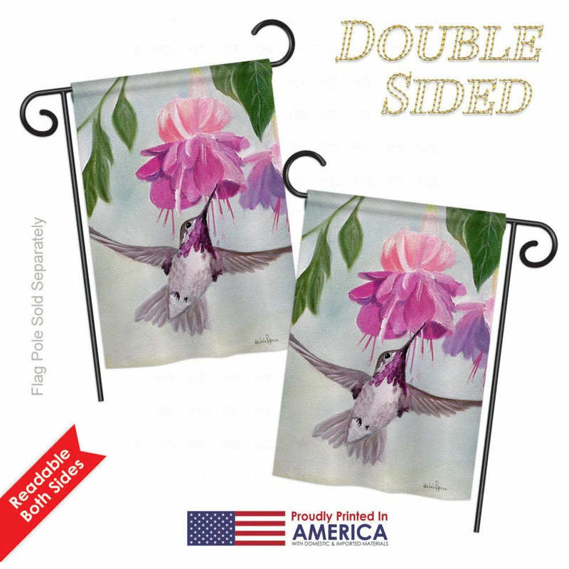 Breeze Decor Flight Of Hummingbird Garden Friends, Birds Garden Flag, 13"x18.5" - Image 3