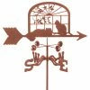 EZ Vane LLC Cats In Window Weathervane With Garden Mount