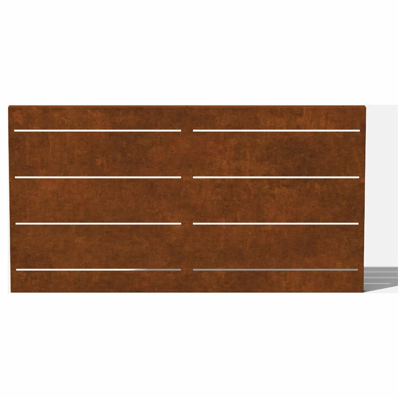 Veradek Alta Corten Steel Decorative Screen Panel, Linear 9 Veradek Alta Corten Steel Decorative Screen Panel, Linear - Image 7