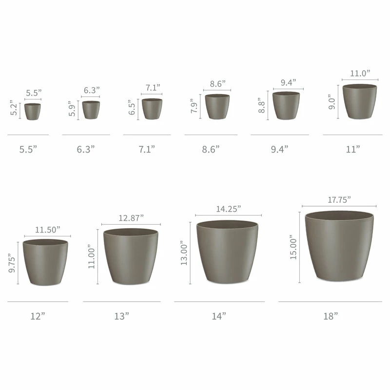 Crescent Garden Eva 18" Planter, White - Image 2