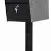 QualArc Lettersentry Locking Mailbox With Direct Buriel Steel Post