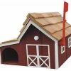 Furniture Barn USA Wooden Mailbox With Newspaper Holder