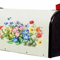 Blue Grass Woods Bacova Fiberglass Wrapped Mailbox, Wildflowers