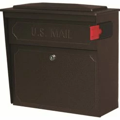 Mail Boss Townhouse Security Locking Wall Mount Mailbox, Bronze