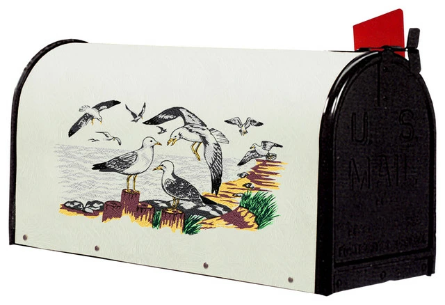 Blue Grass Woods Bacova Fiberglass Wrapped Mailbox, Seagulls 3 Blue Grass Woods Bacova Fiberglass Wrapped Mailbox, Seagulls