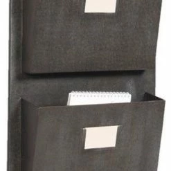 Pemberly Row 2 Slot Wall Mounted Mailbox In Rustic Gray