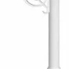 QualArc Lewiston Post Only-Support Bracket, Ornate Base, Pineapple Finial, White