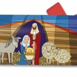 Studio M By Magnet Works Stained Glass Nativity MailWraps Magnetic Mailbox Cover