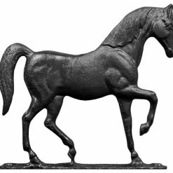 Whitehall Products 9"W X 8"H Horse Mailbox Ornament, Black