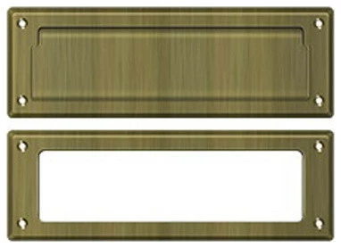 Deltana MS626U5 Mail Slot 8-7/8" With Interior Frame, Antique Brass