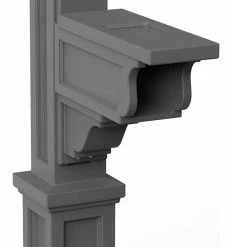 Mayne Dover Dover Mailbox Post, Graphite Grey