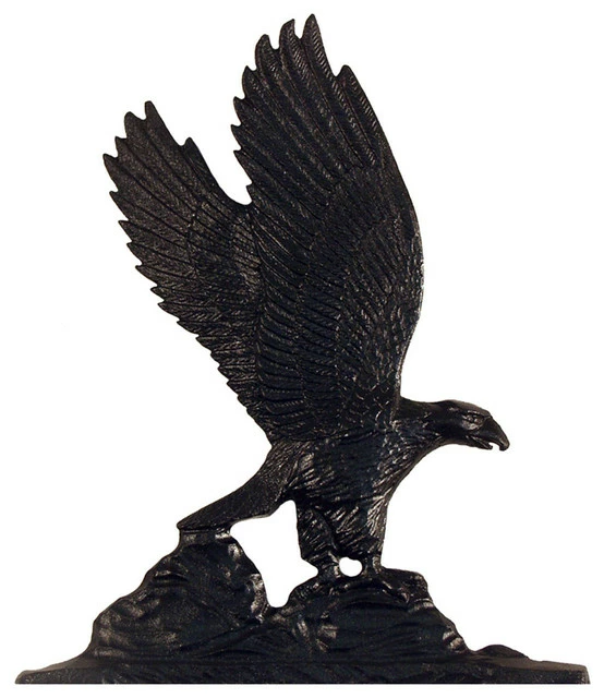 Whitehall Products 11 1/4"W X 9 3/4"H Eagle Mailbox Ornament, Black