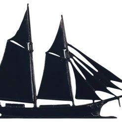 Whitehall Products 12 1/4"W X 9"H Schooner Mailbox Ornament, Black