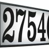 QualArc Serrano Xtra Large Lighted Address Plaque W/LED Lights, Black Frame Only