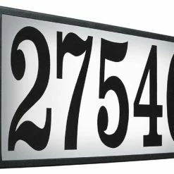 QualArc Serrano Xtra Large Lighted Address Plaque W/LED Lights, Black Frame Only