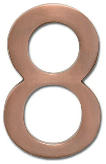 Architectural Mailboxes 3585-8 5 Inch Tall Solid Brass House - Antique Copper