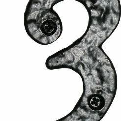 Acorn Manufacturing Co. Acorn 4" Rustic House Number 3, Rough Iron