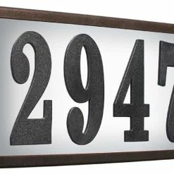 QualArc Serrano Standard Lighted Address Plaque W/LED Light "Do It Yourself Kit", Bronze