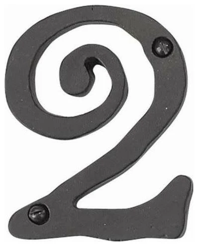 Atlas Homewares SCN2L Limited Editions Address Number 2 - Matte Black 3 Atlas Homewares SCN2L Limited Editions Address Number 2 - Matte Black