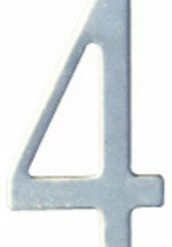 Special Lite Products Company 2" Stainless Steel Self Adhesive Address, Number 4
