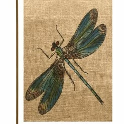 TheWatsonShop Dragonfly Burlap Garden Flag