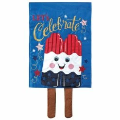 Dicksons Flag Double Applique Popcicle Rwb Stick Polyester Garden