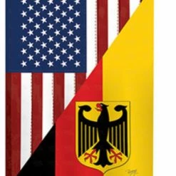 Breeze Decor US German Friendship 2-Sided Vertical Impression House Flag